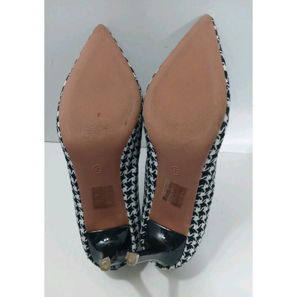 Houndstooth Pump Shoe Size 11 /EU 43 High Heel Preppy Office Academia - Picture 7 of 7